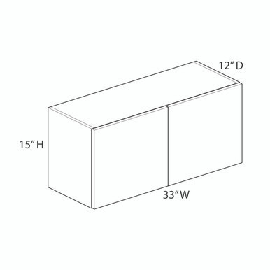 Euro Value Gramercy Shaker Wall Cabinet {33" x 15" H - Butt Doors} - (2) Doors | Kunal Kitchens Euro Value Gramercy Shaker Wall Cabinet {33" x 15" H - Butt Doors} - (2) Doors | Kunal Kitchens