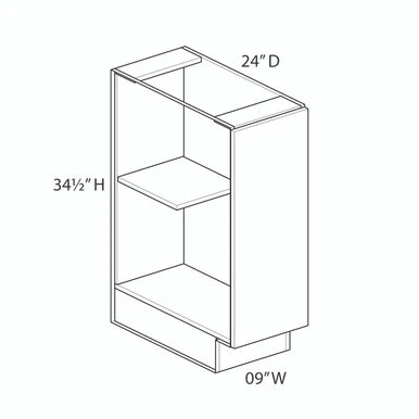 9" Base Cabinet - (1) FH Door | Kunal Kitchens