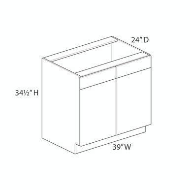 Gramercy SB39 39" Sink Base Cabinet - (2) Doors / (2) False Fronts | Kunal Kitchens