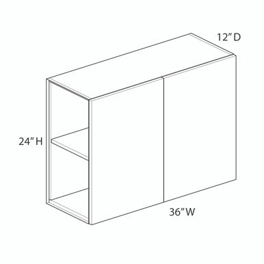 Gramercy W3624B Wall Cabinet {36" x 24" H - Butt Doors} - (2) Doors | Kunal Kitchens Gramercy W3624B Wall Cabinet {36" x 24" H - Butt Doors} - (2) Doors | Kunal Kitchens