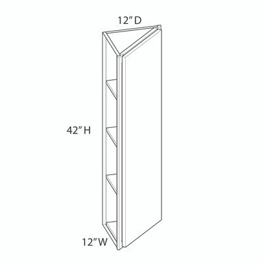 Gramercy WEA1242 Wall End Angle {12" x 42" H} - (1) Door | Kunal Kitchens