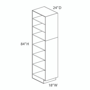 Utility Cabinet {18" x 84" H} - (2) Doors | Kunal Kitchens Utility Cabinet {18" x 84" H} - (2) Doors | Kunal Kitchens