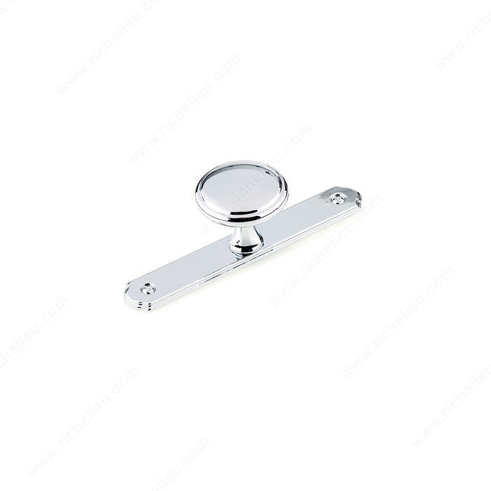 BP228640140 Transitional Metal Wardrobe Knob and Backplate