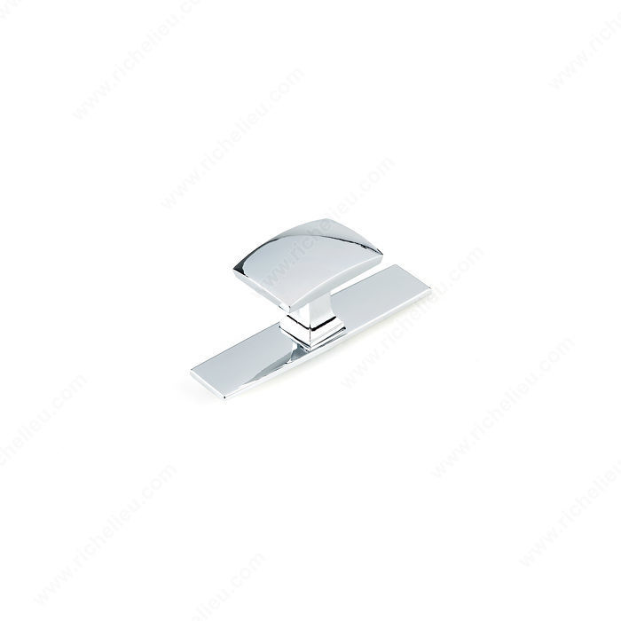 BP224543140 Transitional Metal Wardrobe Knob and Backplate - 2245