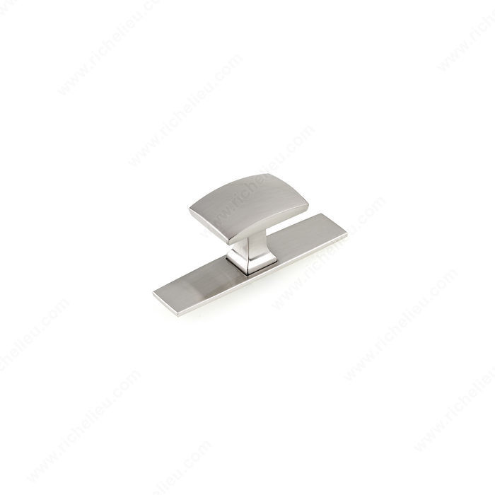 BP224543195 Transitional Metal Wardrobe Knob and Backplate - 2245