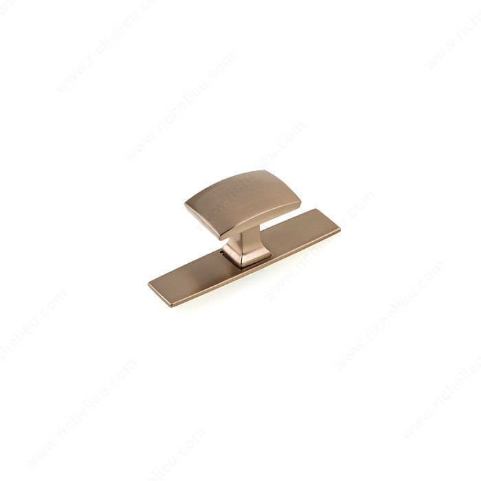 BP224543CHBRZ Transitional Metal Wardrobe Knob and Backplate - 2245