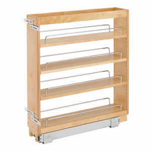 448BC6C - 6.5" Base Organizer with Adjustable Shelves for 9" Frameless Full Height Base Cabinet