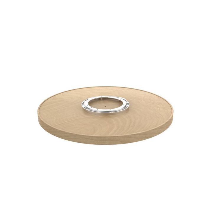 4WLS001-28-B52 28" Wood Full Circle  Tray W/Bearing 1 Set Per For Lazy Susan-Wood-Light Brown