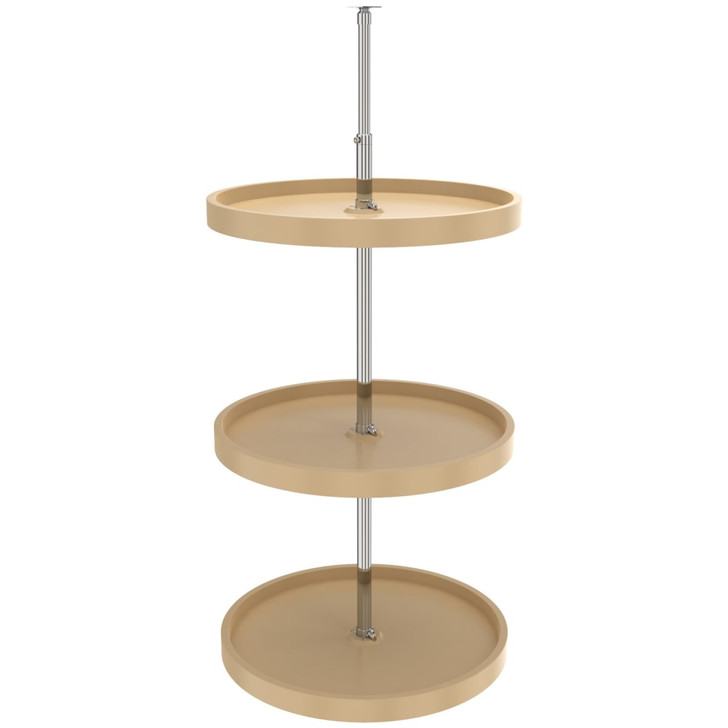 60132015526 - 20" Full Circle Almond 3 Tray W/36" Lower Shaft For Lazy Susan-Plastic-Almond