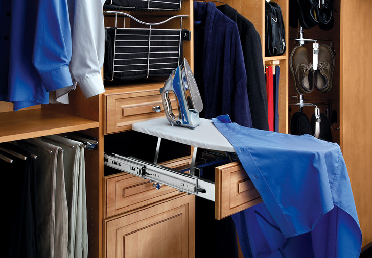 CIB-16CR Closet 16" Ironing Board For Closet-Steel-Chrome