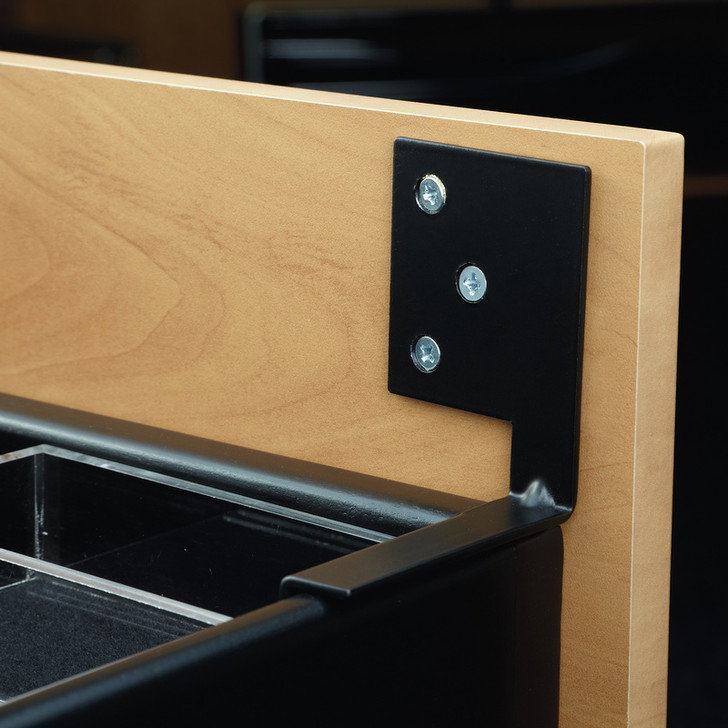 CJD-DMB-KIT Jewelry Drawer Door Mount Bracket Kit 5 Pr Per Ctn For Closet-Metal-Black