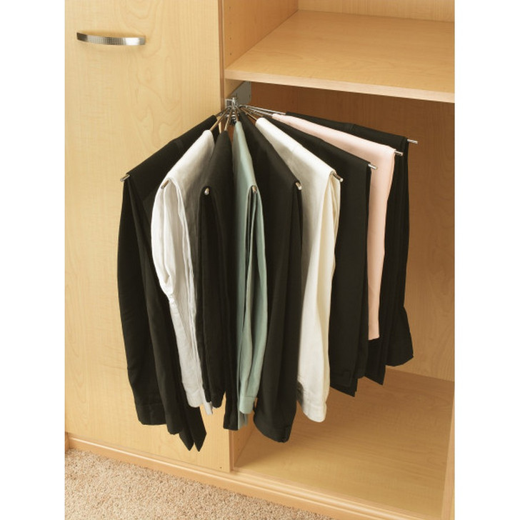 CPRF-16CR-52 Single Wire Fan Pants Rack 16" Chrome For Closet-Steel-Chrome