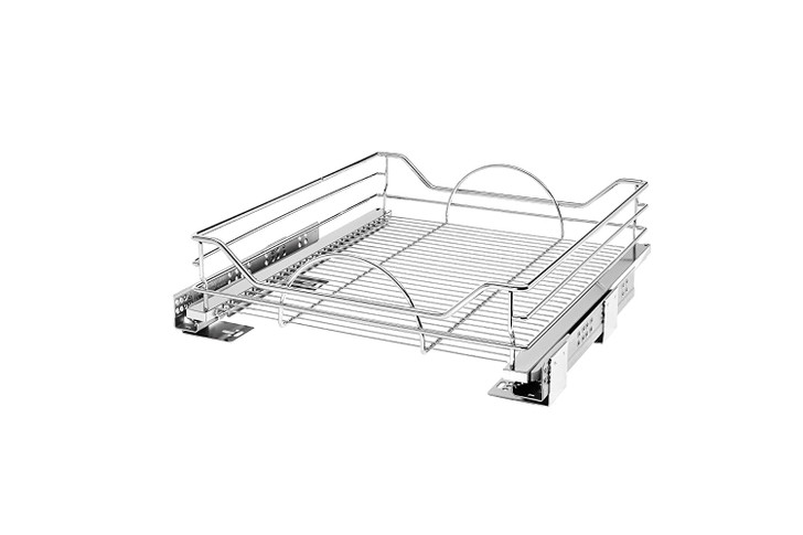 5730-21CR 21" P-O Chrome Wire Basket Soft Close For Base Organizer-Steel-Chrome