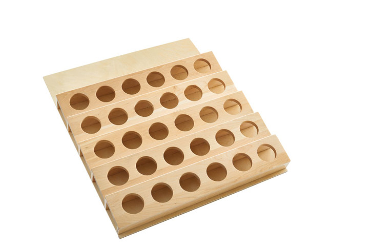 4CDI-18-KCUP-1 18" Coffee Drawer Insert For Kcups For Drawer Org-Wood-Light Brown