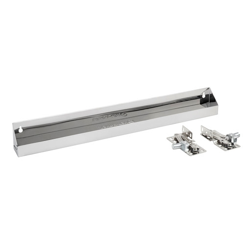 6581-25SC-52 25" Stainless Tip-Out 1 Pr Soft-Close Hinges For Sink Base-Stainless Steel-Stainless Steel