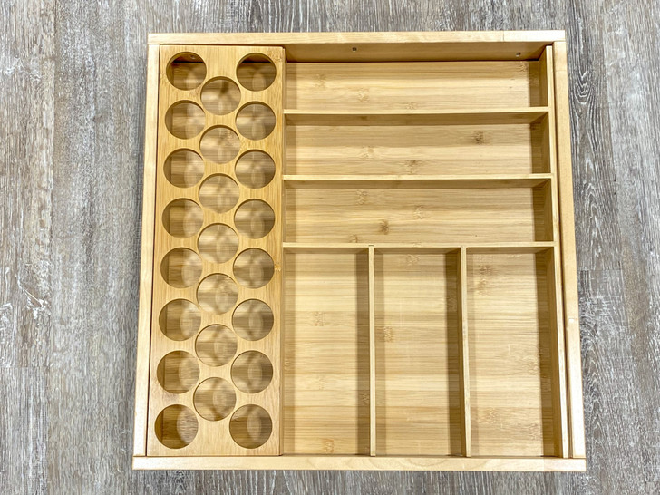 DOKIT-Calabria Calabria Drawer Organizer Kit - 25-1/8" W X 19-5/8" D X 2-7/16" H - Bamboo