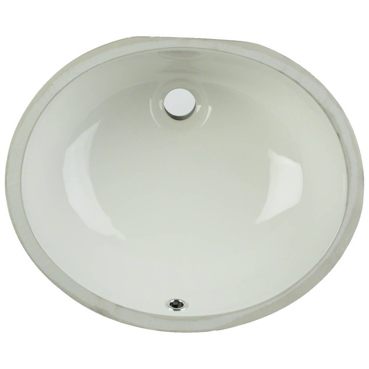 SIN-POR-UNDOVLBISQ-1714 - UNDERMOUNT MEDIUM OVAL PORCELAIN LAVATORY BOWL