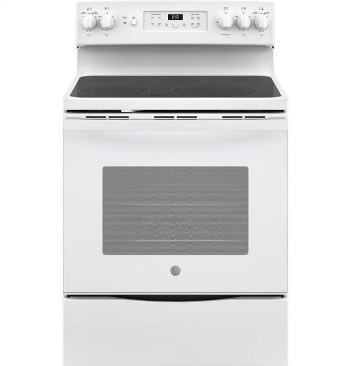 JB655DKWW - Better 1C GE - 30" GLASS TOP ELECTRIC RANGE  - SELF CLEAN OVEN - WHITE