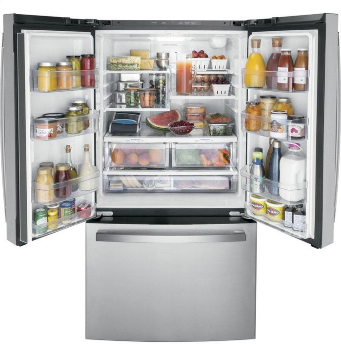 GNE27JYMFS - GE ENERGY STAR 27.0 Cu. Ft. Fingerprint Resistant French-Door Refrigerator