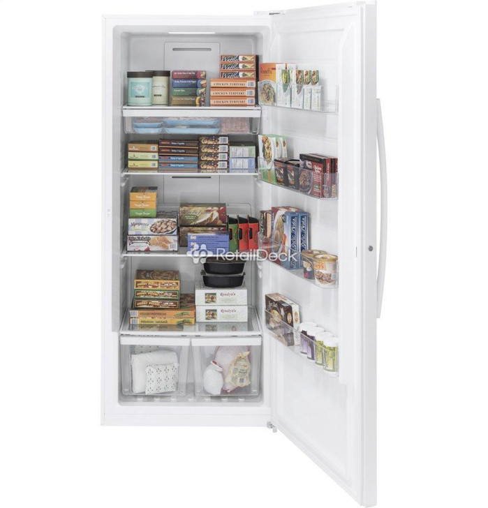 FUF21DLRWW - White NO LH Upright Freezers 21.3 UF Automatic