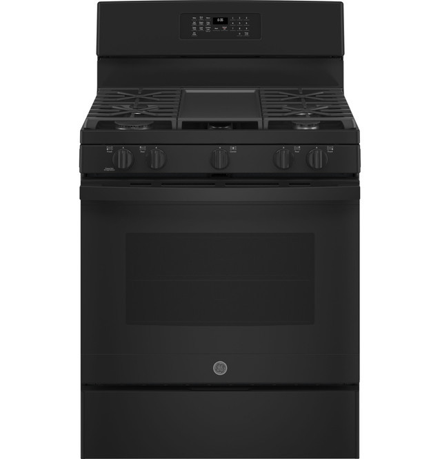 JGB660DPBB - 2A-Ranges Gas Black-GE® 30" Free-Standing Gas Range