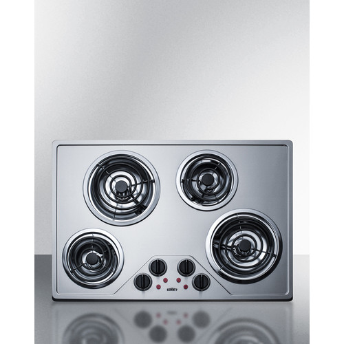 CR430SS - 30" Wide 230V 4-Burner Coil Cooktop