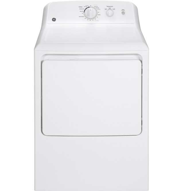 GTX22EASKWW - GE 6.2 cu. ft. Capacity Electric Dryer with Up To 120 ft. Venting and Shallow Depth