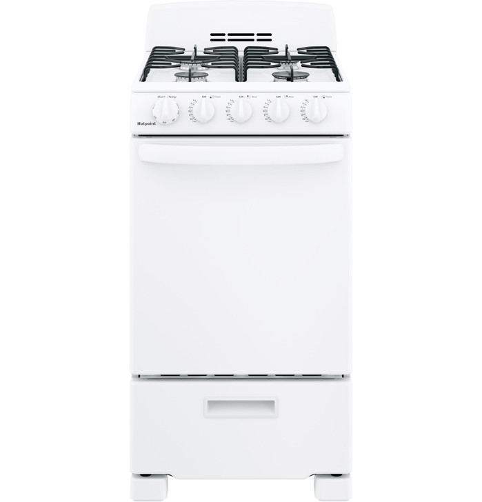 RGAS200DMWW - Hotpoint® 20" Front-Control Free-Standing Gas Range with Sealed Burners