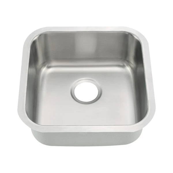 KSU18188 - 18 Square Undermount Stainless Steel Single Bowl Kitchen Sink Overall: 18 X 18 X 8 Bowl Size: 16 X 16 18 Gauge