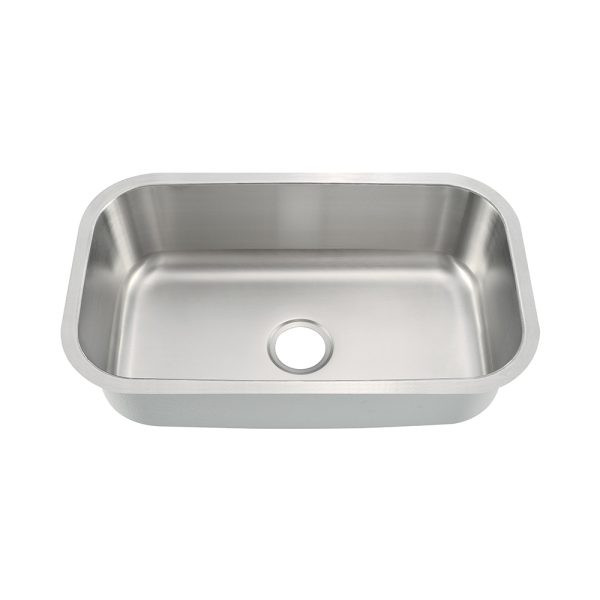 KSU32199 - 32 Undermount Stainless Steel Single Bowl Kitchen Sink Overall: 31-1/2 X 18-3/4 Bowl Size: 29-1/2 X 16-3/8 Depth: 9 18 Gauge