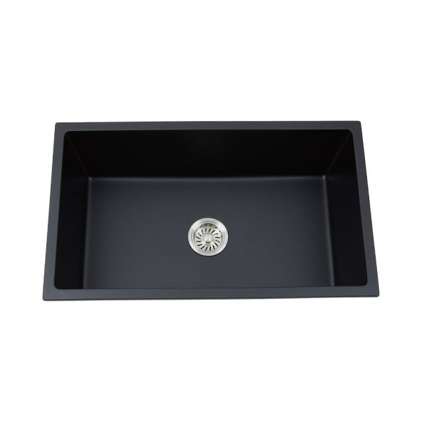 KGU321910BK - 32 Undermount Granite Composite Single Bowl Kitchen Sink Overall: 32 X 19 X10 Bowl: 30 X 17