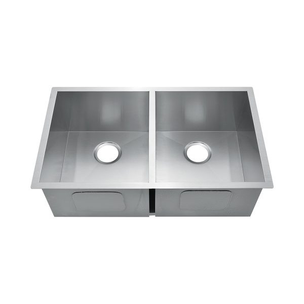 KSH321910D - 32" Undermount 16G Stainless Steel 50/50 Double Bowl Kitchen Sink Overall: 32" X 19" X 10" Bowl Size: 14-1/2" X 17"