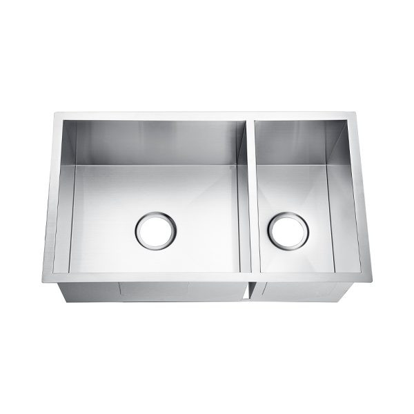 KSH321910BS - 32 Undermount Stainless Steel 70/30 Or 30/70 Double Bowl Kitchen Sink Overall: 32 X 19 X 10 Big Bowl: 19-1/4 X 17 Small Bowl: 9-5/8 X 17