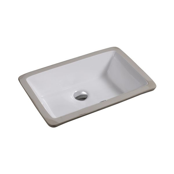 LVU1811W - 18 X 11 Rectangular Undermount Ceramic Bathroom Sink With Overflow Drain  Lvu1811W Overall: 20-7/8 X 13-5/8 X 7 Bowl: 18-3/4 X 11-1/2