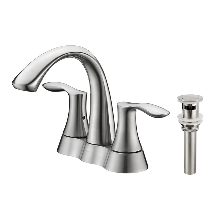 KSB4231BN - 4" Two Handles Bathroom Sink Faucet with Pop Up Drain  KSB4231 - Brushed Nickel Finish