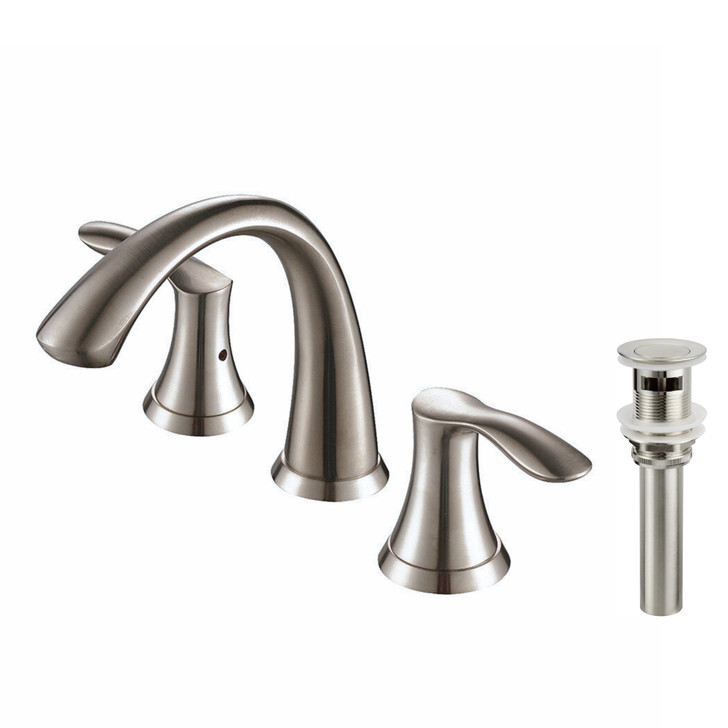 KSB8232BN - Wide Spread Bathroom Sink Faucet with Pop Up Drain  KSB8232 - Brushed Nickel Finish