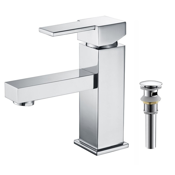 KSB1132C - Single Handle Bathroom Sink Faucet with Pop Up Drain  KSB1132 - Polished Chrome Finish