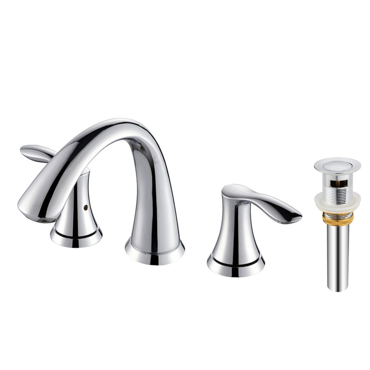 KSB8232C - Wide Spread Bathroom Sink Faucet with Pop Up Drain  KSB8232 - Polished Chrome Finish
