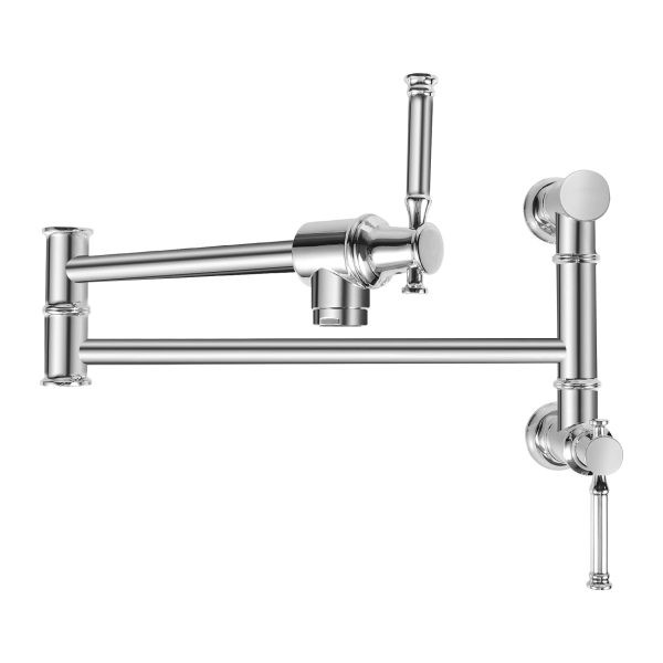 KSPF312C - Two Handles Pot Filler Faucet  KSPF312 - Polished Chrome Finish