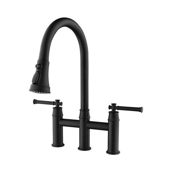 KSK8239MB - 8 Double Handle Kitchen Faucet  KSK8239 - Matte Black  Finish