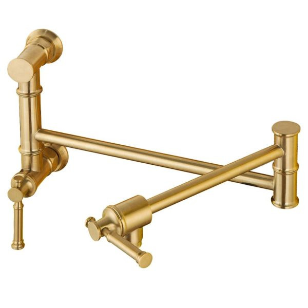 KSPF312SG - Two Handles Pot Filler Faucet  KSPF312 - Satin Gold Finish