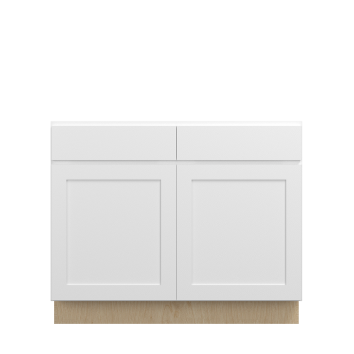 Bedford Ready to Assemble 42 in. W x 34.5 in. H x 24 in. D Plywood Base Cabinet in Painted White