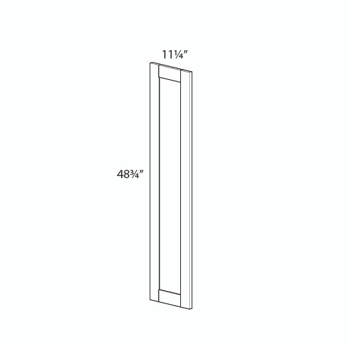 Bedford 0.75 in. W x 49.25 in. H x 11 in. D Tall Decorative Door in Painted White