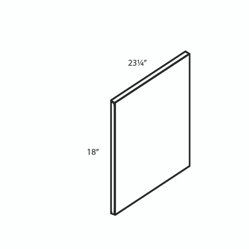 Bedford 0.25 in. W x 18 in. H x 23.25 in. D Wall End Panel in Painted White