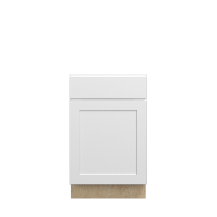 Bedford Ready to Assemble 21 in. W x 34.5 in. H x 24 in. D Plywood Base Cabinet w/(1) Roll-out Tray in Painted White