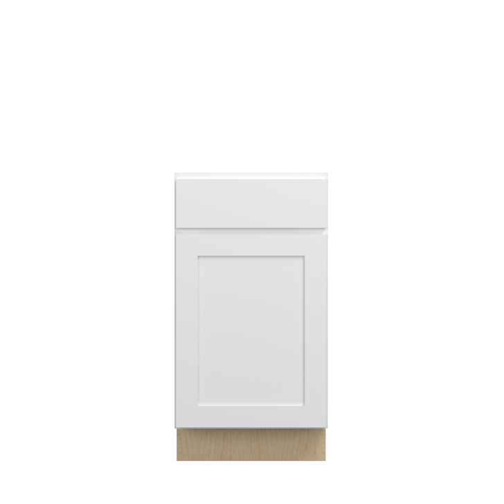 Bedford Ready to Assemble 18 in. W x 34.5 in. H x 24 in. D Plywood Base Cabinet w/(2) Roll-out Trays in Painted White