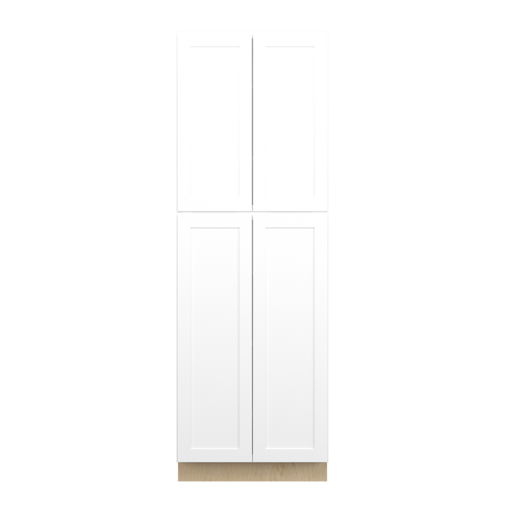 Bedford Assembled 30 in. W x 90 in. H x 24 in. D Plywood Tall Cabinet in Painted White