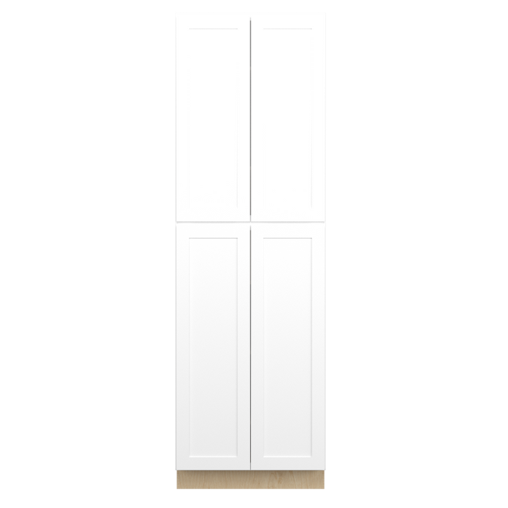 Bedford Assembled 30 in. W x 96 in. H x 24 in. D Plywood Tall Cabinet in Painted White
