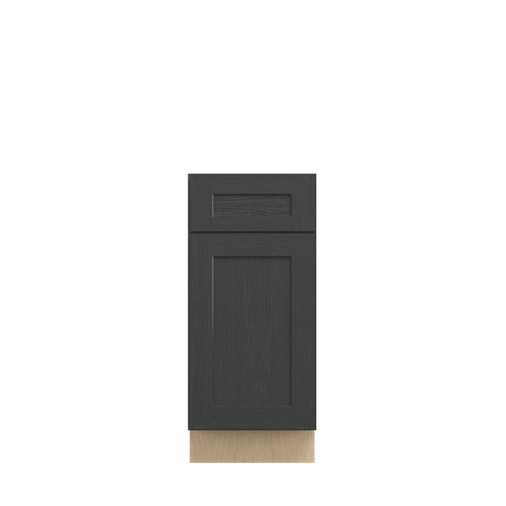 JAMESTOWN Ready to Assemble 15 in. W x 34.5 in. H x 24 in. D Plywood Base Cabinet w/(2) Roll-out Trays in Espresso