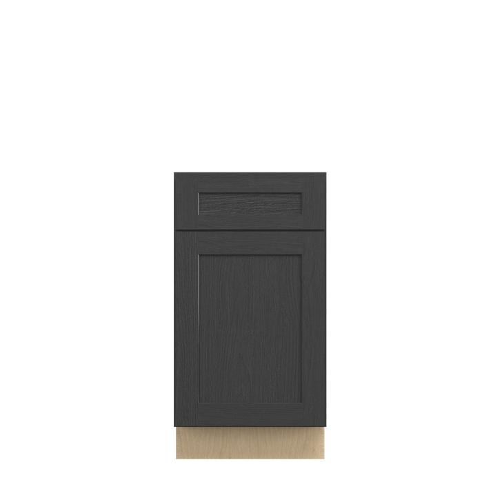 JAMESTOWN Ready to Assemble 18 in. W x 34.5 in. H x 24 in. D Plywood Base Cabinet w/(2) Roll-out Trays in Espresso